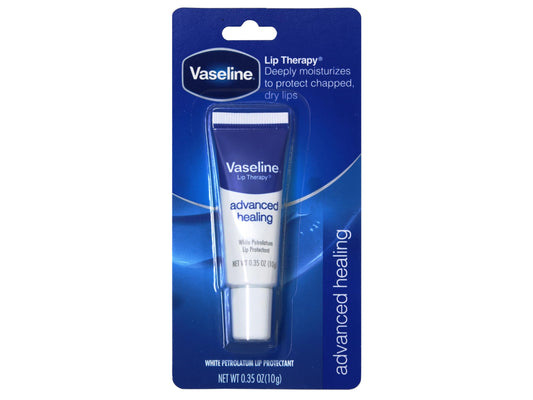 Vaseline Lip Therapy Lip Balm Tube, Advanced Healing Lip Protectant, 0.35 OZ - 11 Pack Beauty and Personal Care Vaseline