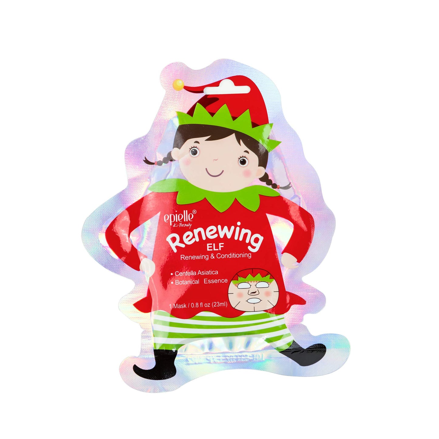 Epielle Christmas Holiday Sheet Mask Set 12pk – Fun Santa, Reindeer, Snowman & More | Stocking Stuffers, Spa Party Favors & Gift Ideas