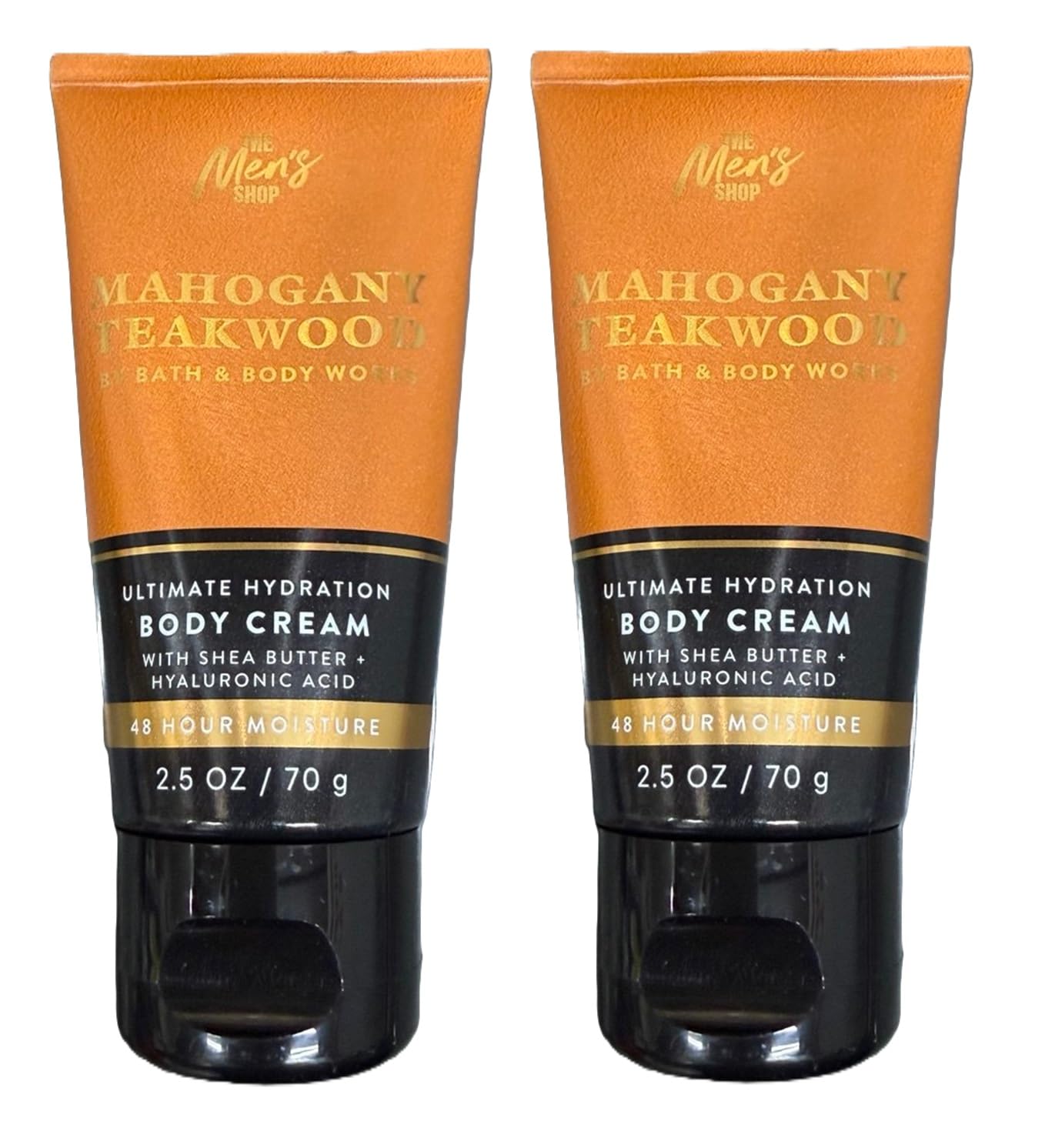 Bath and Body Works Travel Cream 2.5 oz - Pack of 2 (Mahogany Teakwood)