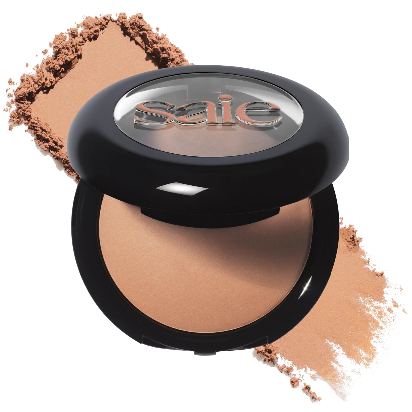 Saie SuperSuede Radiant Baked Bronzer Powder - Hydrating, Long-Lasting + Blurring Powder Bronzer for a Warm, Natural Glow - With Squalane + Jojoba