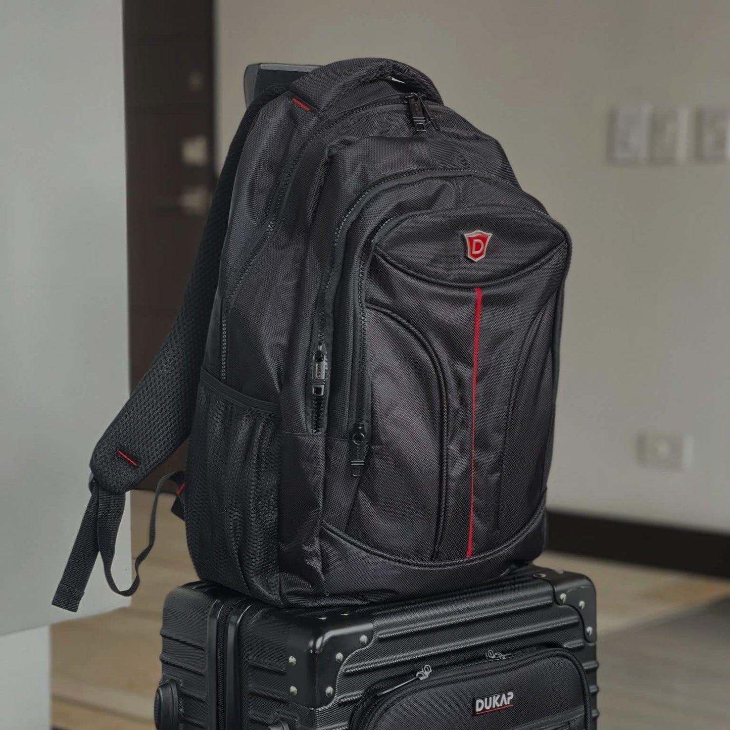 DUKAP CRUISER Executive Travel Backpack with 15.6-inch Laptop Pouch | Comfortable Carrying with Reinforced Straps, Water Resistant and Heavy-Duty Bag | Black