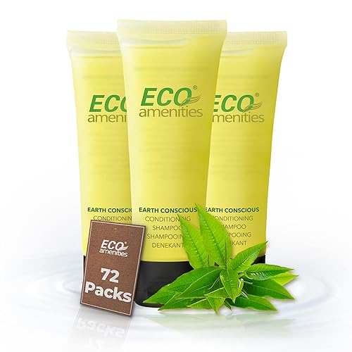 ECO amenities Shampoo Mini Flip-Cap Tubes - 1 fl oz (30 mL), 72 Count - Bulk Mini Shampoo Packs & Hotel Toiletries Bulk & Travel Toiletry Bottles