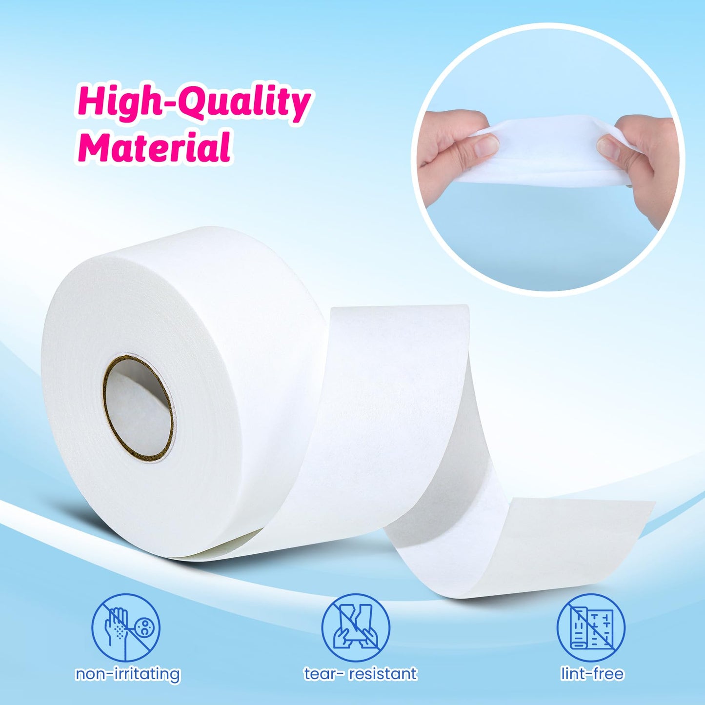Mirucoo Non-woven Wax Strip Roll for Body and Facial Hair Removal, 3 Inches x 60 Yards Pack Salon Quality Epilating Roll