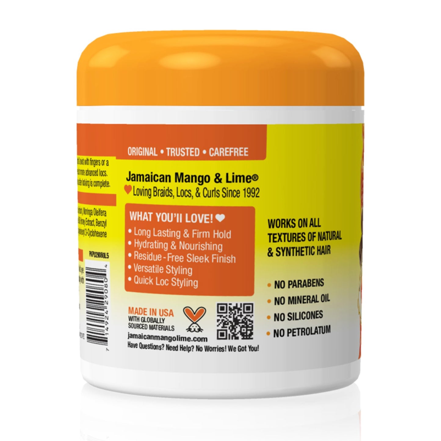 Jamaican Mango & Lime Love Your Locs Locking Creme Wax - Long-Lasting Hold for Locs, Twists & Braids - No Buildup Styling Wax with Natural Ingredients