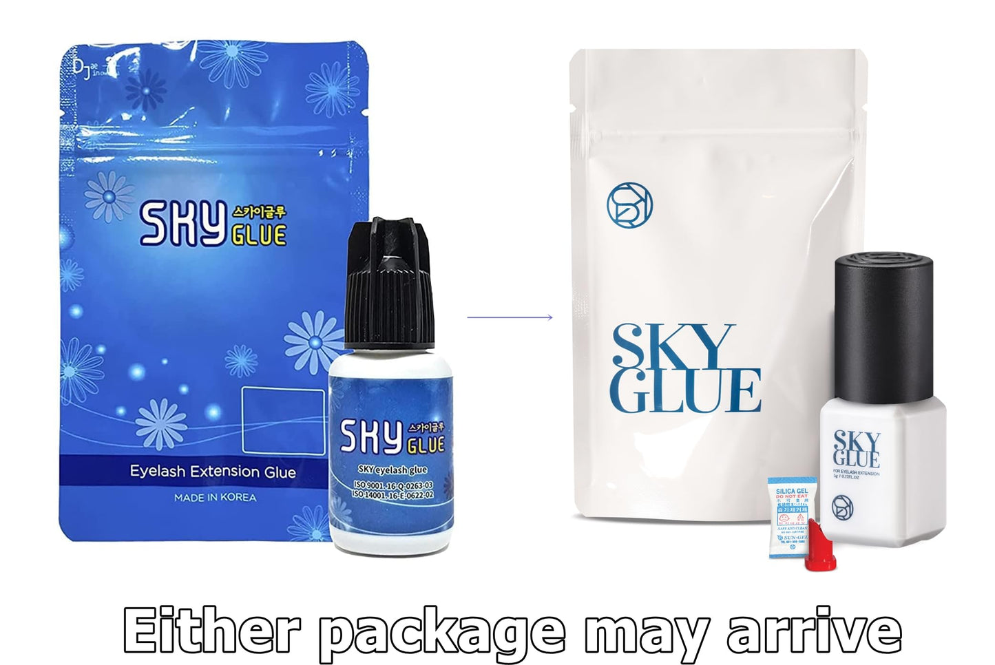 Super Strong Sky D Eyelash Extension Glue 5ml - Professional Black Bonding Adhesive for Long Lasting Semi Permanent Individual Lash Extensions - 3-4s