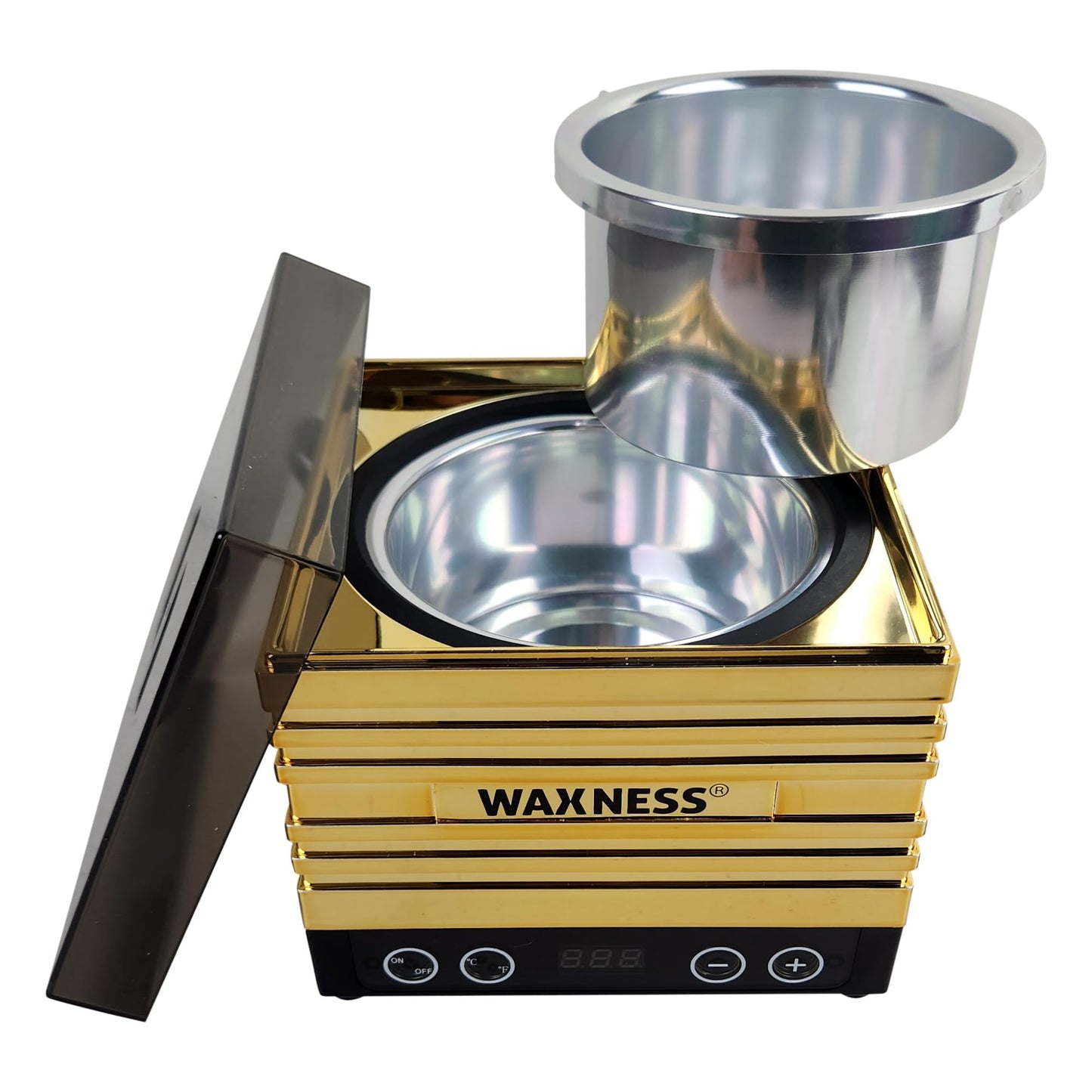 Waxness W-CUBE Digital Professional Wax Heater - Gold, 1 lb Capacity, Digital Temperature Control with Memory, 100W, for Professional Use Beauty and Personal Care Waxness