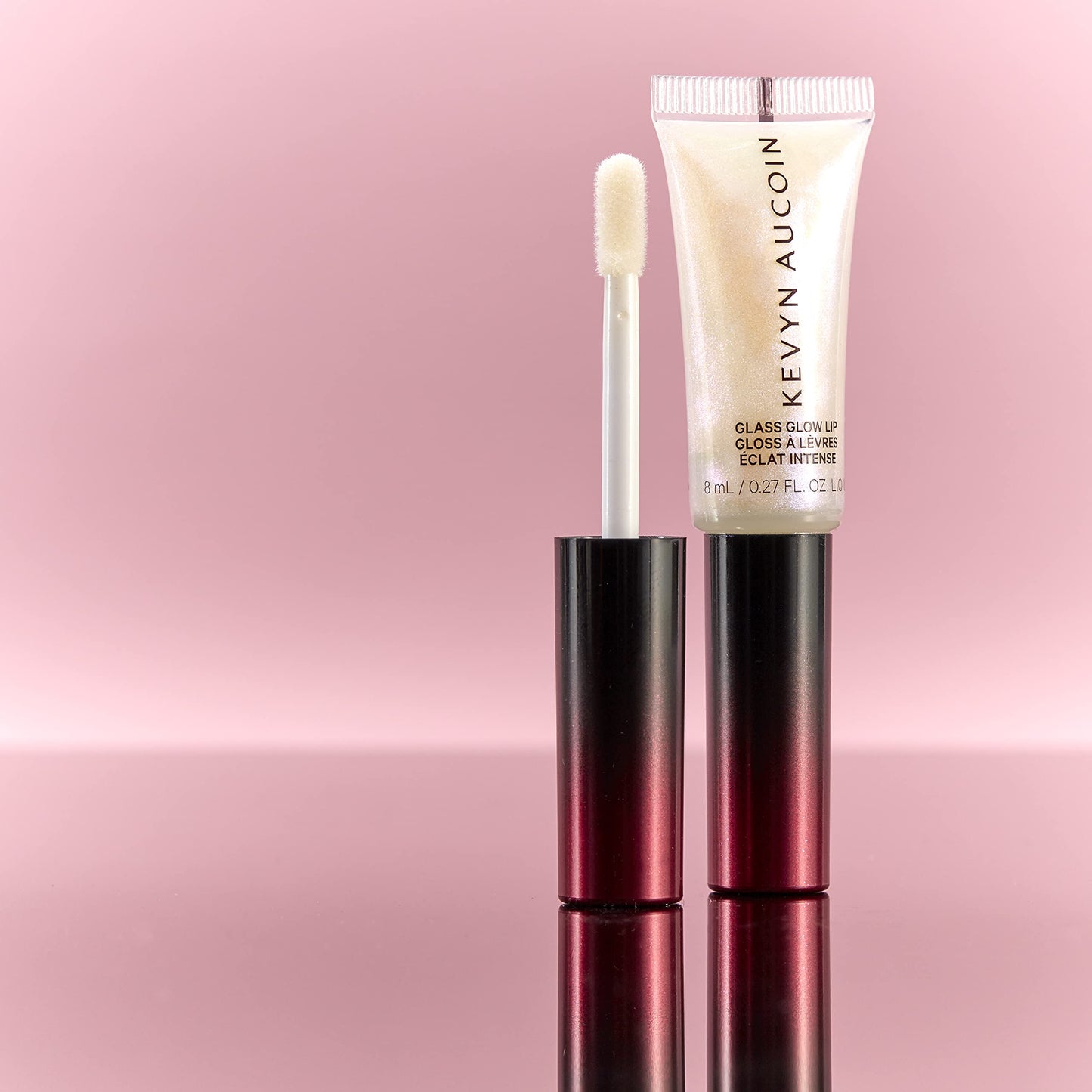 Kevyn Aucoin Glass Glow Lip, Crystal Clear: Multi-purpose lip gloss highlighter. 3D reflective glaze, comfortable wearing, non-sticky. Moisturize
