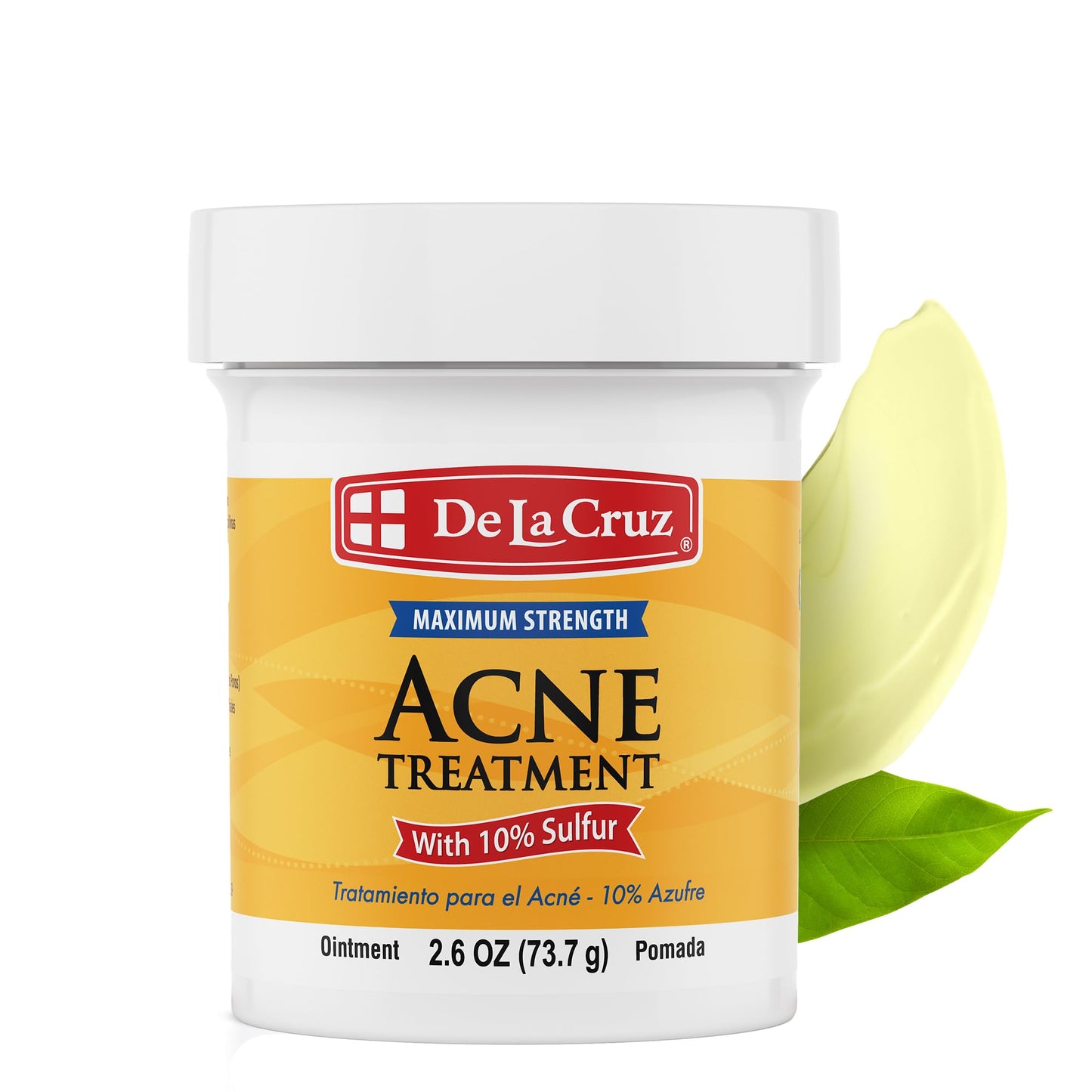 De La Cruz Sulfur Ointment - Cystic Acne Treatment for Face and Body - Daily 10 Min Spot Treatment Mask - Safe and Effective Game Changing Hormonal