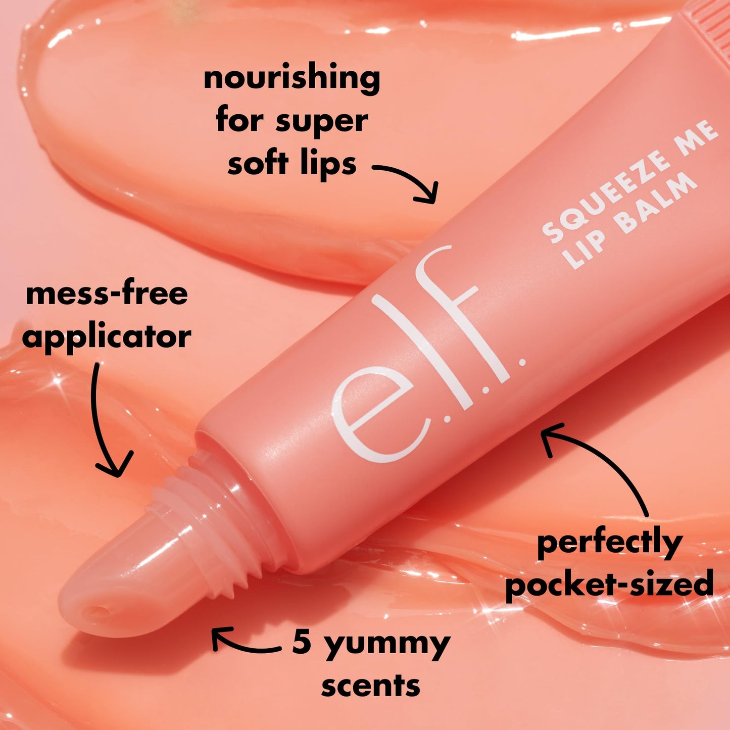 e.l.f. Squeeze Me Lip Balm, Moisturizing Lip Balm For A Sheer Tint Of Color, Infused With Hyaluronic Acid, Vegan & Cruelty-Free, Blueberry