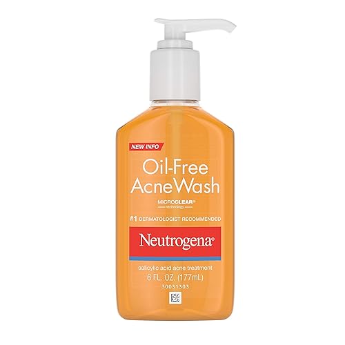 Neutrogena Oil-Free Acne Fighting Facial Cleanser, 2% Salicylic Acid Acne Treatment, Daily Oil-Free Acne Face Wash for Acne-Prone Skin with Salicylic