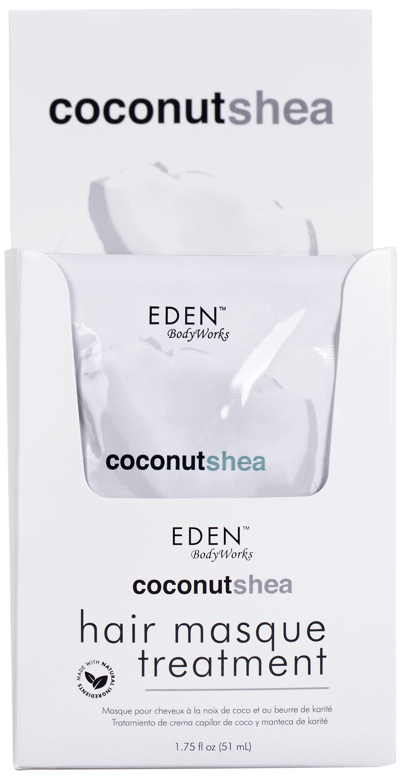 EDEN BodyWorks Coconut Shea Hair Masque 1.75 Oz- Packaging May Vary