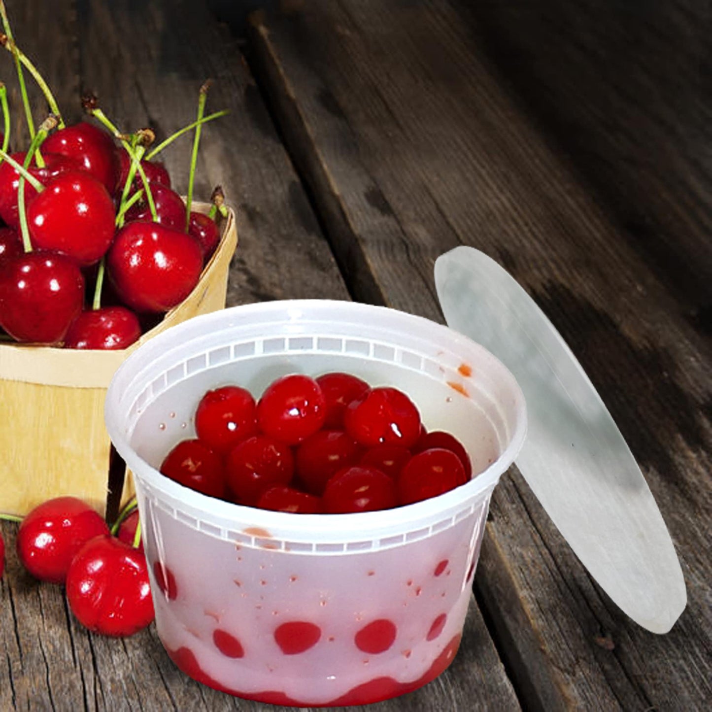 PARTY BARGAINS 64 oz Deli Containers with Lids - [14 Count] Half Gallon Round Clear Food Storage Containers, Microwavable, BPA-Free, Leakproof…