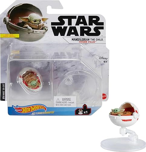 Hot Wheels Star Wars Starships Inspired by “The Mandalorian” with Flight Stand for Display, Variety of Models for Kids of All Ages
