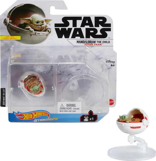 Hot Wheels Star Wars Starships Inspired by “The Mandalorian” with Flight Stand for Display, Variety of Models for Kids of All Ages