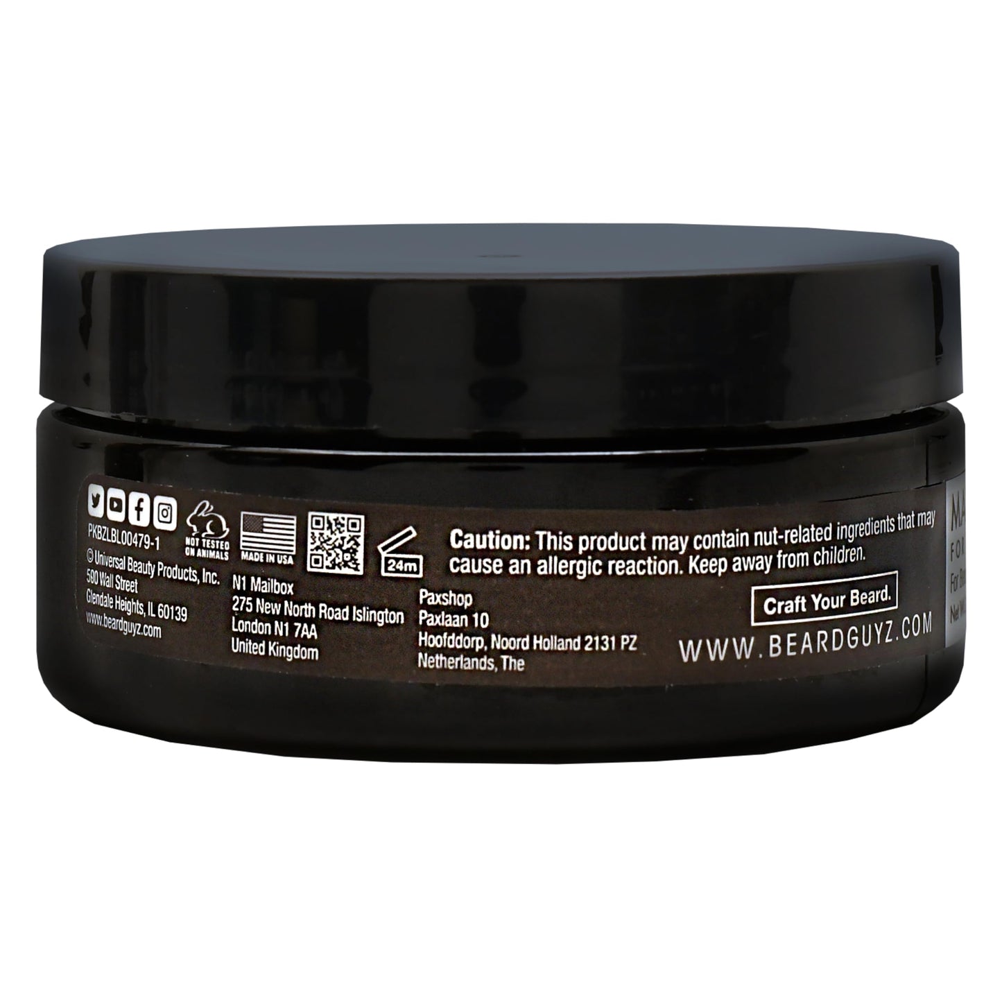 Beard Guyz Matte Styling Clay - Strong?Hold for Beard & Hair - Natural Texture & Matte Finish Styling Clay for Men’s Grooming, 3 oz