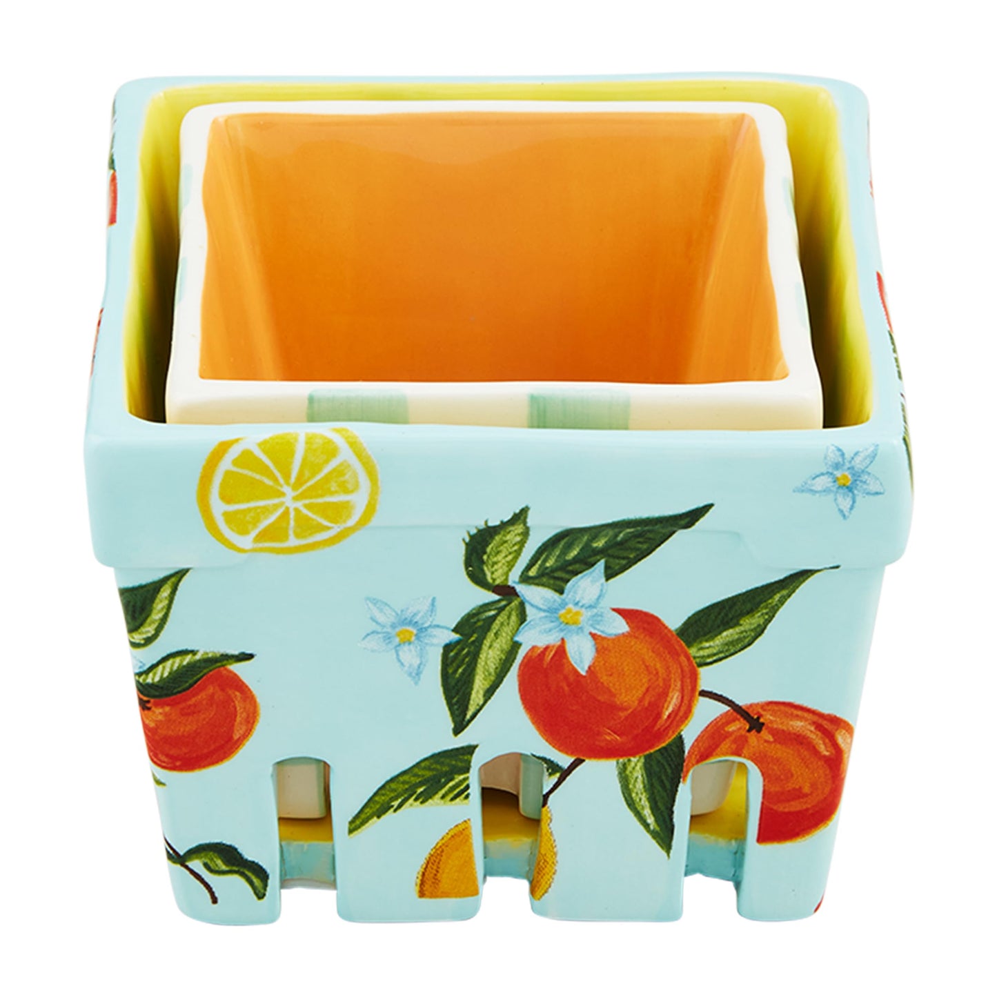 Mud Pie Nested Berry Baskets; Small 2 3/4" x 3 1/4" | Large 3" x 4"