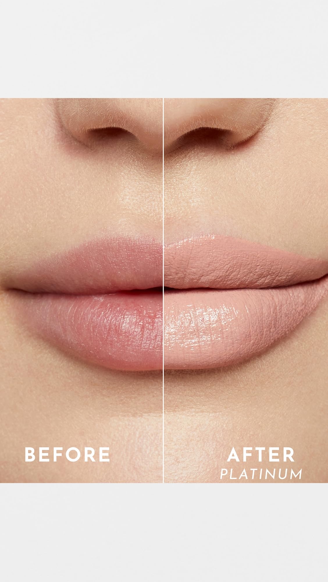 Lawless Women's Forget the Filler Lip-Plumping Line-Smoothing Satin Cream Lipstick, Platinum, 0.1 Ounce