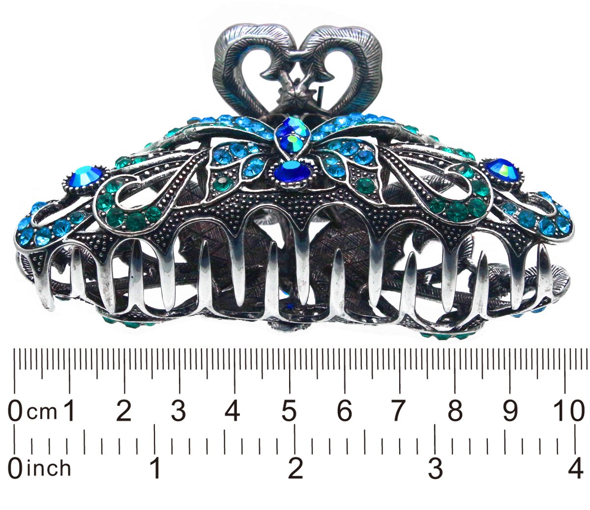 Fashion & Lifestyle Large Metal Alloy Hair Claw Jaw Clip for Women and Girls - Pretty Strong Clamp Non-Slip Barrette Hair Updo Grip Bath Accessories