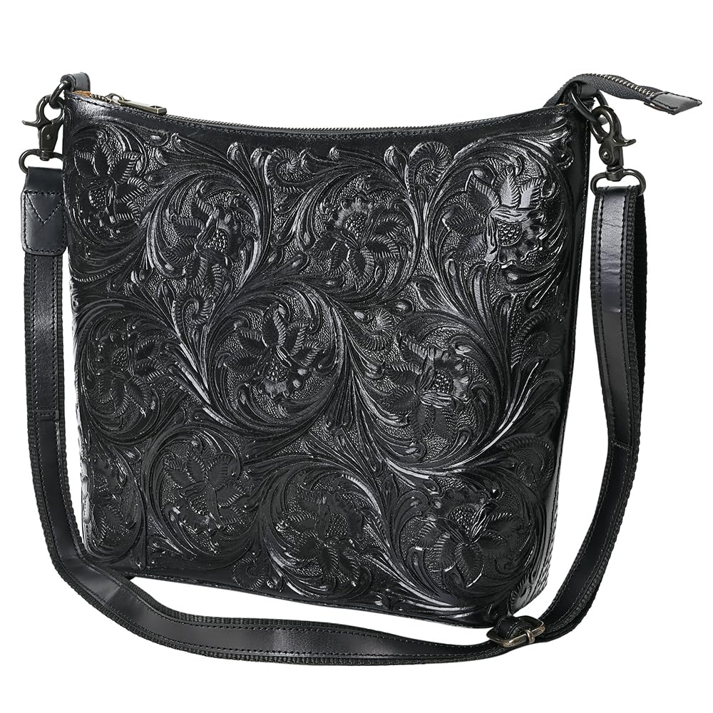 American Darling Messenger Hand Tooled Genuine Leather Women Bag Western Handbag Purse