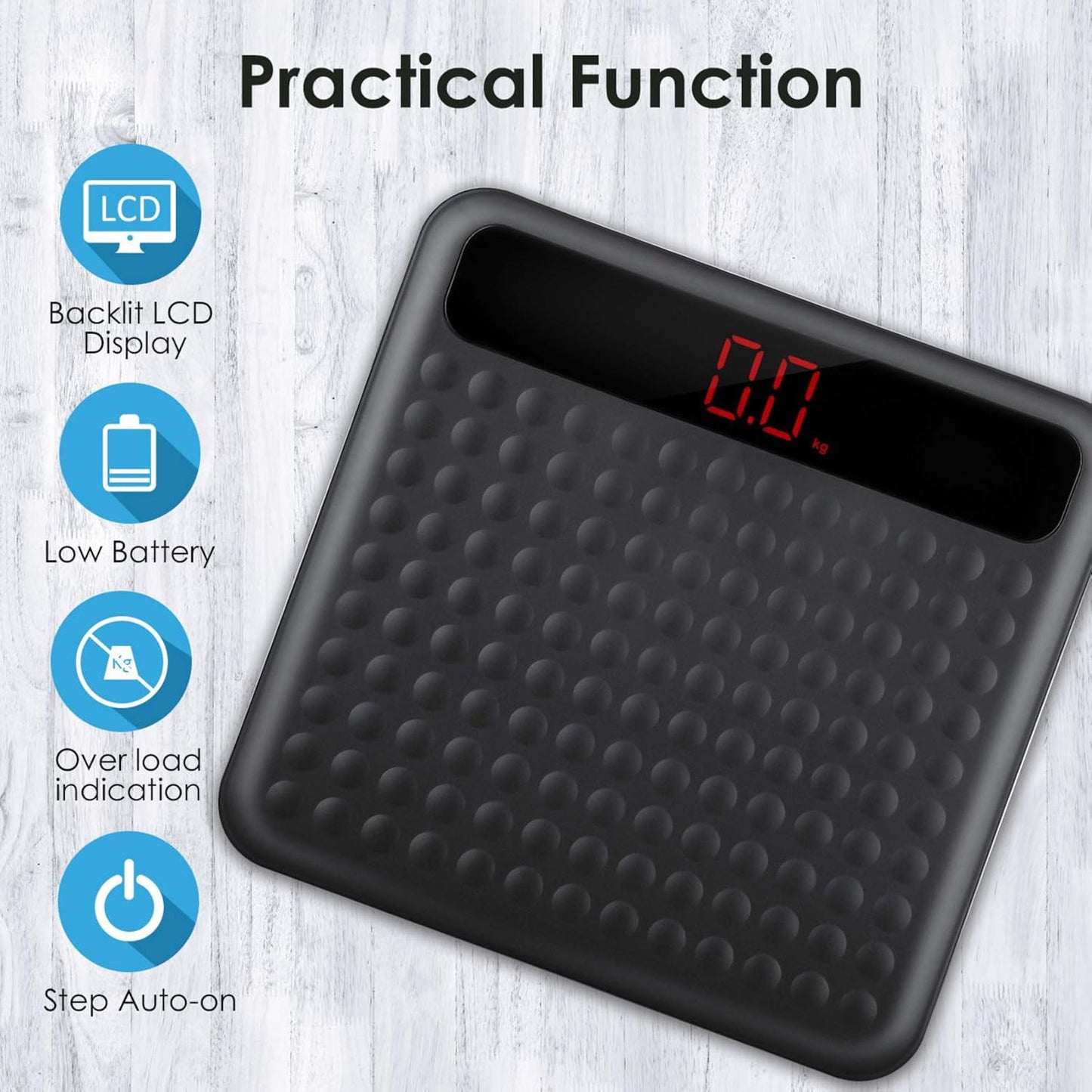 Uten Digital Body Weight Bathroom Scale, High Precision Measurements Scales with Step-On Technology, Large Non Slip Silicone Platform and LCD Digital…