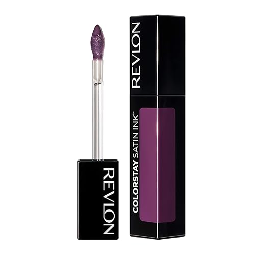 Revlon ColorStay Satin Ink Liquid Lipstick, Longwear Rich Lip Colors, Formulated with Black Currant Seed Oil, 023 Up All Night, 0.17 fl oz