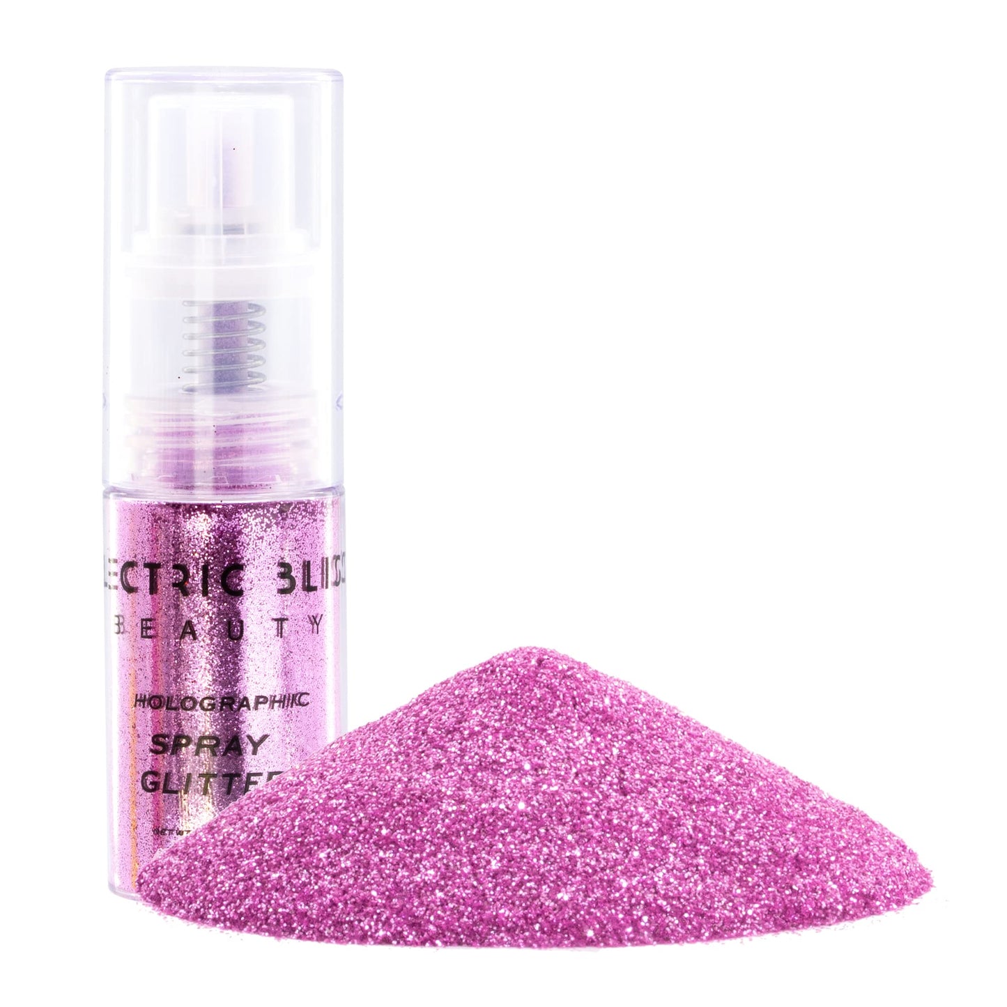 Pink Holographic Glitter - 30g Loose Glitter Spray - Face, Hair, Eye and Body Glitter for Women. Rave and Festival Accessories