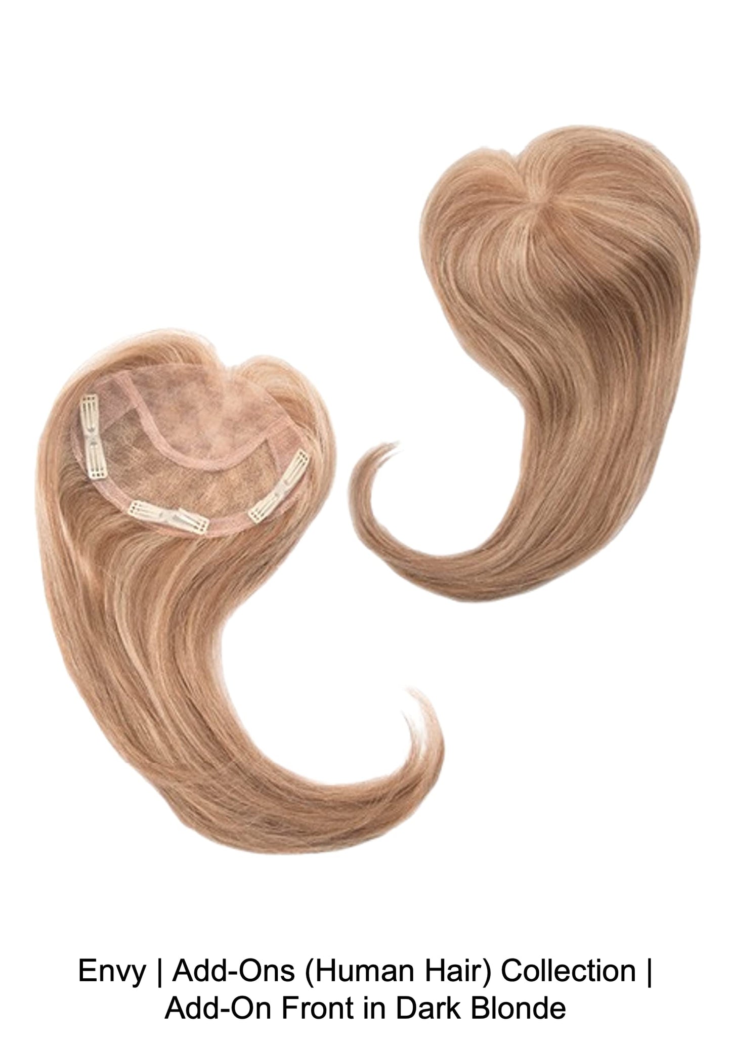 ADD-ON FRONT Human Hair/HF Synthetic Blend Topper by Envy, 5PC Bundle: Topper, 4oz Mara Ray Luxury Shampoo & Conditioner, Wide Tooth Comb, and 19 Page