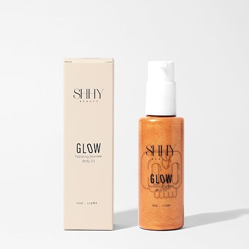 SHHY BEAUTY GLOW Hydrating Shimmer Body Oil for Radiant Skin, Shimmer and hydration for all day Glow.