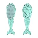 Glimmer Wish Mermaid Detangling Hair Brush for Kids - Anti Frizz and Anti Static - Soft and Long Bristles to Detangle With Ease - Gentle on Hair Kids