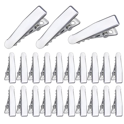 100pcs Alligator Duckbill Hair Clips Metal Single Prong Hair Clip Hairpins Teeth Bows Professional Sectioning Clips DIY Hair Accessories for Women