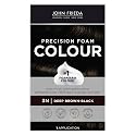 John Frieda Precision Foam Colour, Deep Brown Black 3N, Full-coverage Hair Color Kit, Anti-Fade Gray Coverage, Deep Color Saturation Hair Dye, 1
