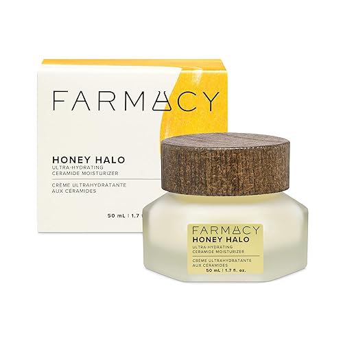 Farmacy Ceramide Face Moisturizer - Honey Halo Hydrating Facial Moisturizer for Dry Skin - Plumps, Soothes + Restores Skin with Potent Ceramides +