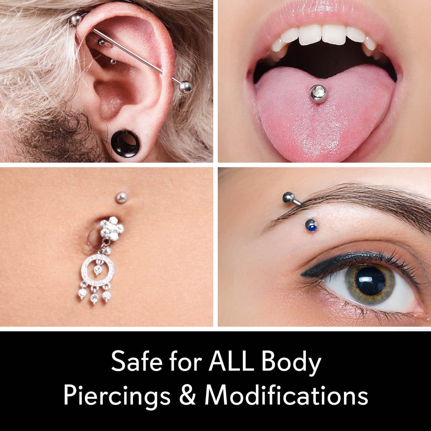 MediCleanse Sterile Saline Piercing Aftercare Fine Mist Spray, 7.5 Ounce, All Natural, No Alcohol, Vegan Friendly, for Piercings and Tattoos, Made in Beauty and Personal Care MediCleanse
