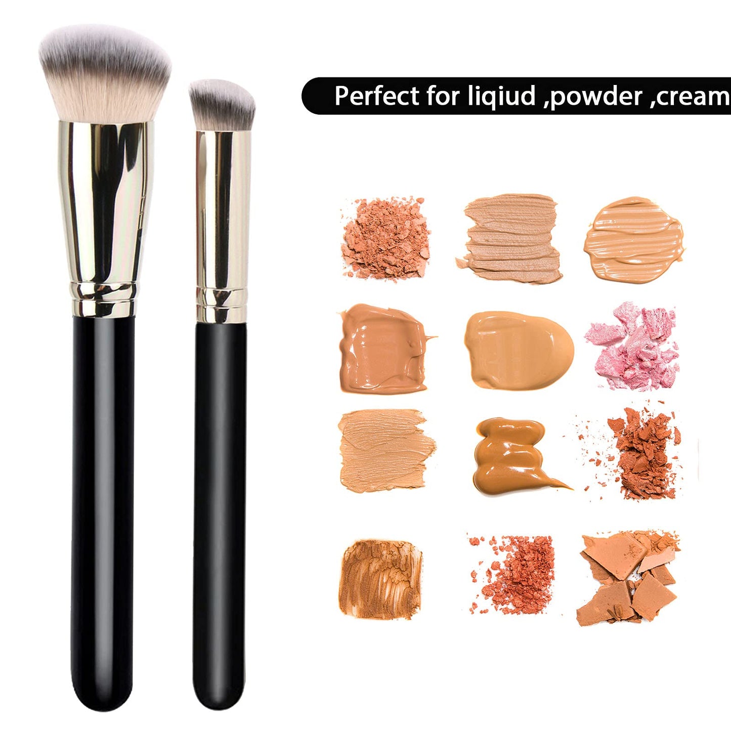 Makeup Brushes DPOLLA Pro Foundation Brush and Flawless Concealer Brush Perfect for Any Look Premium Luxe Hair Contour Brush Perfect for Blending