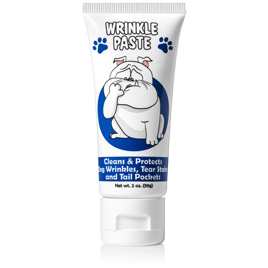 Squishface Wrinkle Paste – 2 Oz Cream for Bulldogs, Pugs & French Bulldogs – Cleans Wrinkles, Tail Pockets, Paws & Removes Tear Stains, Anti-Itch