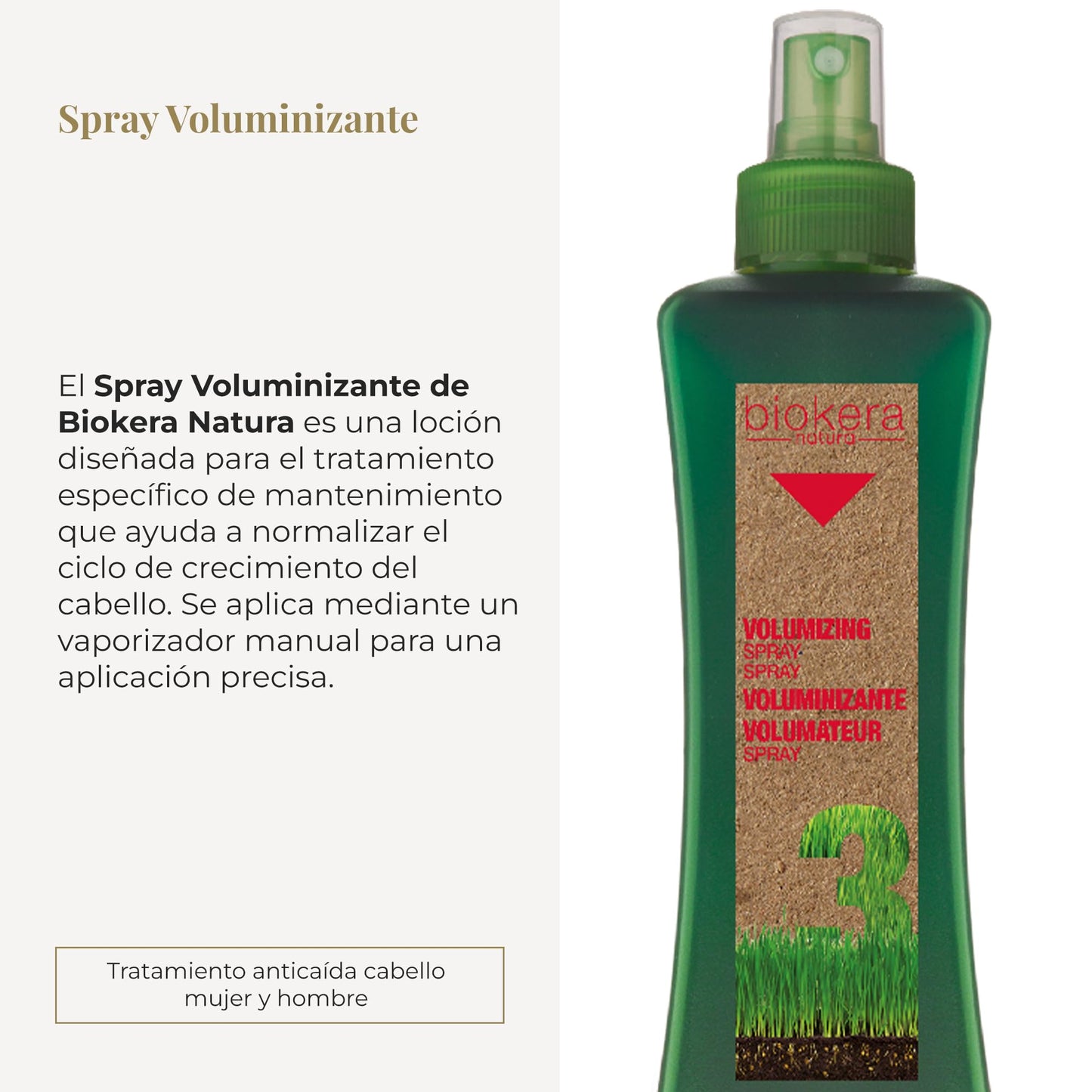 Salerm Biokera Natura Volumizing Spray for Unisex, 10.1 Ounce