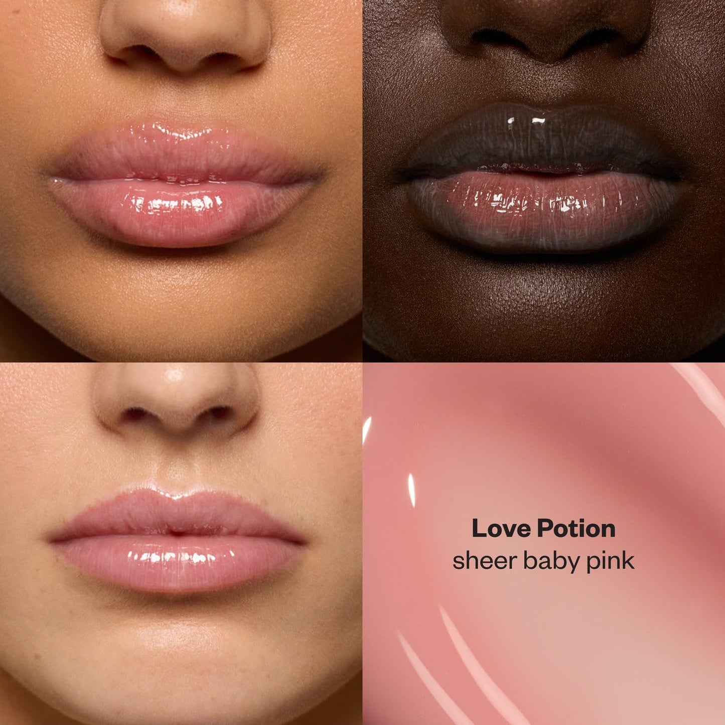 Kosas Lip Pulse Lip Plumper Gloss - Non-Sticky Hydrating Lip Gloss with Warming-Cooling Tingle, Mirror Shine Finish, Visibly Fuller Lips, Love Potion