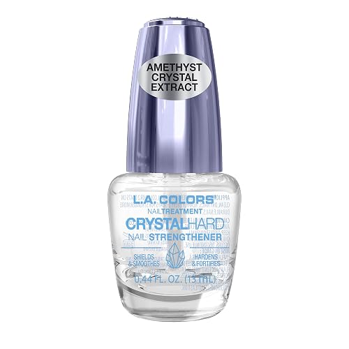 L.A. Colors 1 Salon Fabulous Nail Treatments - Crystal Hard Nail Strengthener Polish Lacquer CNL524 + Free Zipper Bag Beauty & Personal Care L.A. COLORS