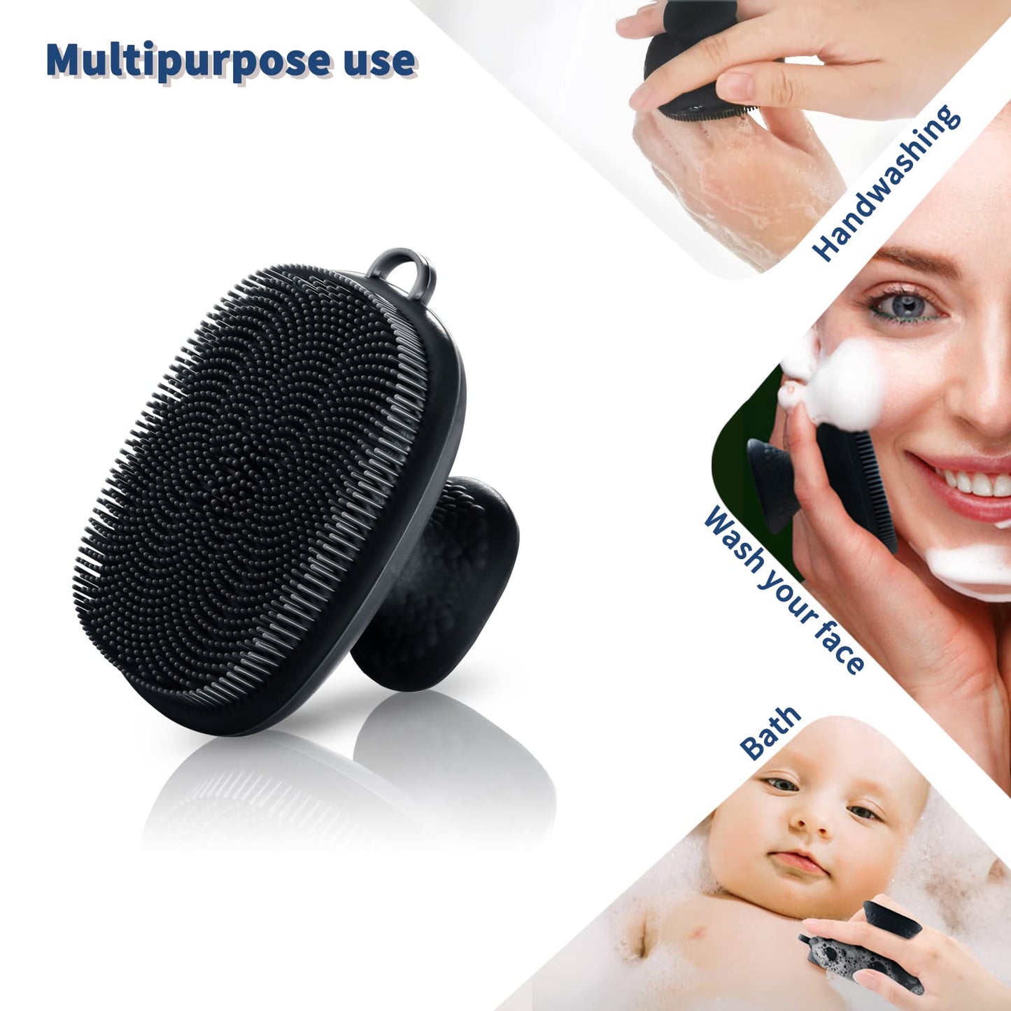 Face Scrubber, Silicone Face Scrubber for Men Facial Cleansing Brush Silicone Face Wash Brush Manual Waterproof Cleansing Skin Care Face Brushes