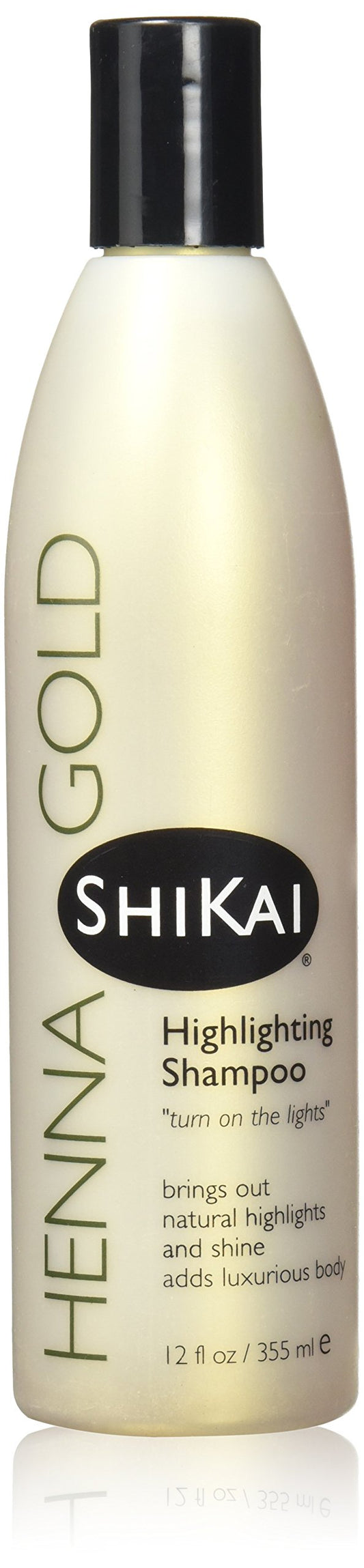 ShiKai Henna Gold Highlighting Shampoo (12 oz) | Hydrating Hair Brightener Enhances Natural Highlights | Add Shine & Volume to Dull Hair