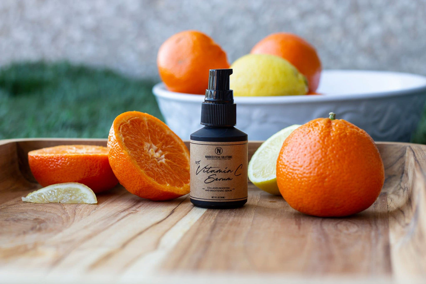 NANO VITAMIN C SERUM Instant absorption, REDUCES fine lines, wrinkles. REVITALIZES dull and damaged skin. 30ml bottle (1 fl oz).