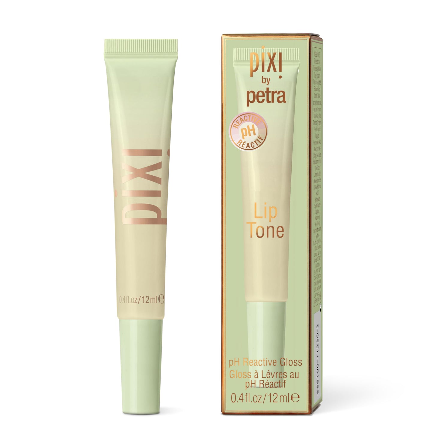 Pixi Beauty LipTone pH Reactive Lip Gloss in GoldGleam | Color Changing Tinted Lip Balm with Rosehip Oil & Shea Butter | Non-Sticky Mirror-Shine