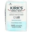 Kirk's Castile Bar Soap Clean Soap for Men, Women & Children | Premium Coconut Oil | Sensitive Skin Formula, Vegan | Fragrance-Free/Unscented | 4 oz.