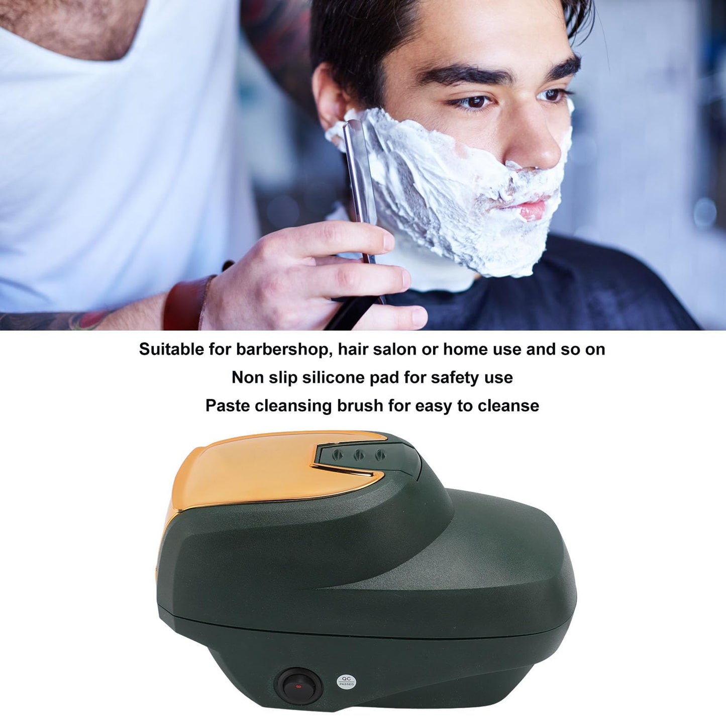 ZJchao Hot Lather Machine for Beauty, Professional Electric Foaming Machine Large Capacity Rich Foam Shaver Latherizer for Men Face Shaving Beauty and Personal Care ZJchao