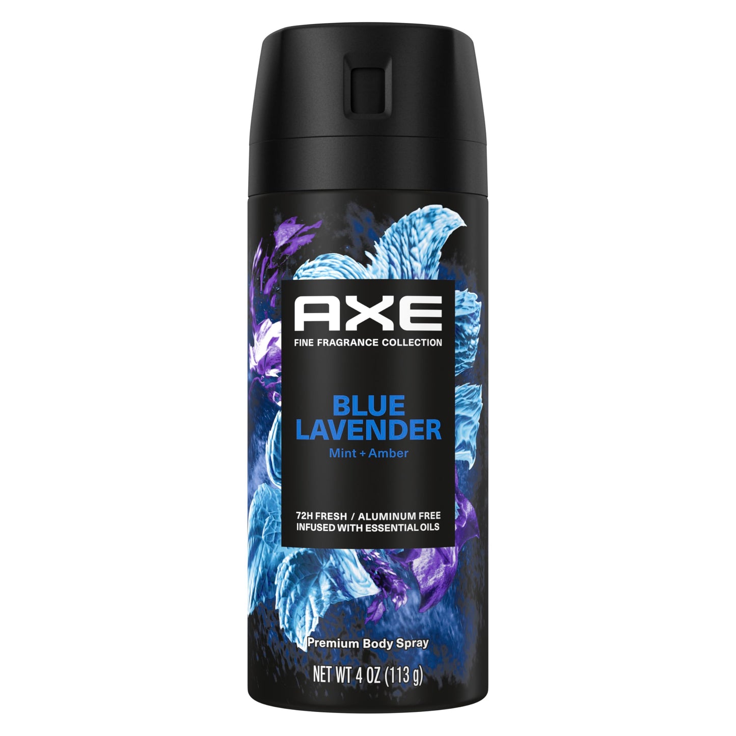 AXE Fine Fragrance Collection Premium Deodorant Body Spray for Men Blue Lavender with 72H Odor Protection and Freshness Infused with Lavender, Mint