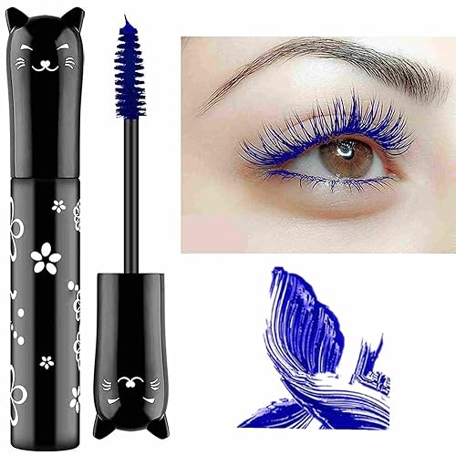 LGSZGDCN Blue Lashes Extensions Mascara Makeup Voluminous Original Volume Building Waterproof Fast Dry Eyelashes Curling Lengthening Eye Lashes Party