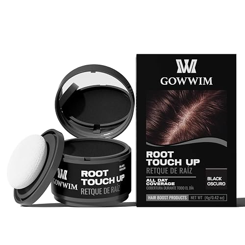 Hairline Powder (Black) Hair Color Shadow, Instantly Cover Gray Hair, Touch-Up for Thin Hair - 4g