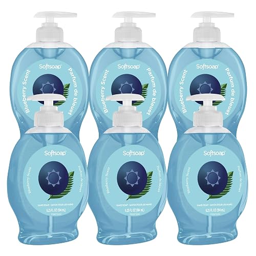 Softsoap Liquid Hand Soap with Pump, Blueberry Scent, 6.25 Fl Oz, 6 Pack (Blueberry - 6 Pack)