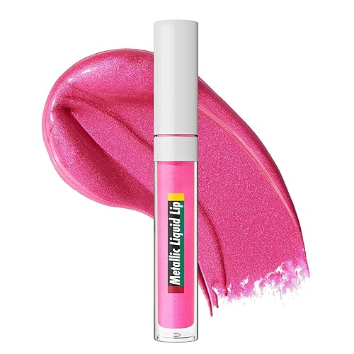 Black Radiance Cross Colours Metallic Liquid Lip, Moisture-Rich Ultra Glossy Finish, Pigment-Loaded Formula with Micro Glitter, Soft Paddle