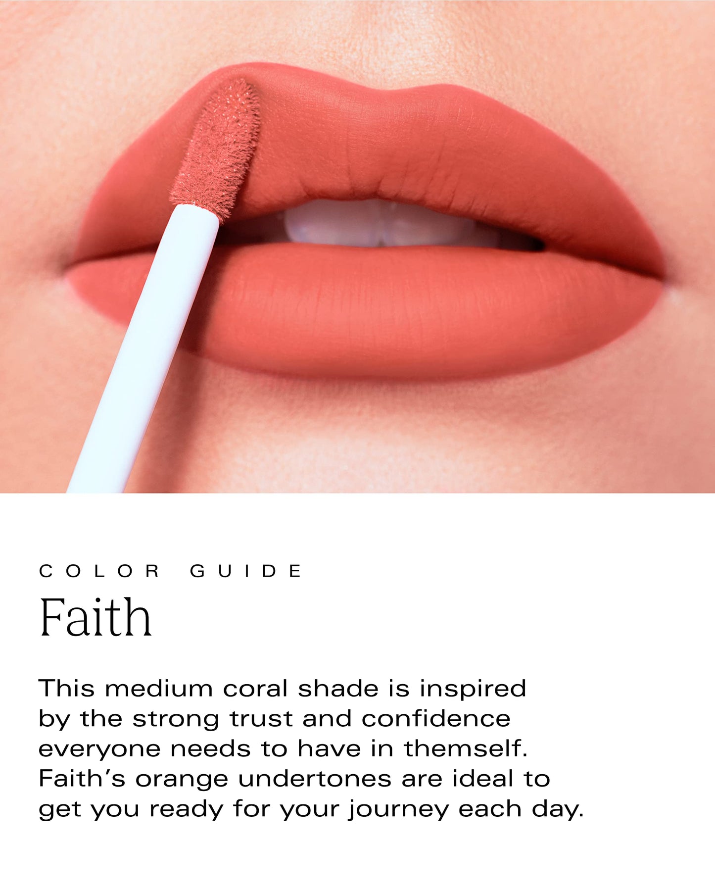 PDL Cosmetics by Patricia De León | Bold Aspirations Liquid Lipstick (Faith) | Highly Pigmented Smooth Matte Finish | Vibrant Coral Tone | Long